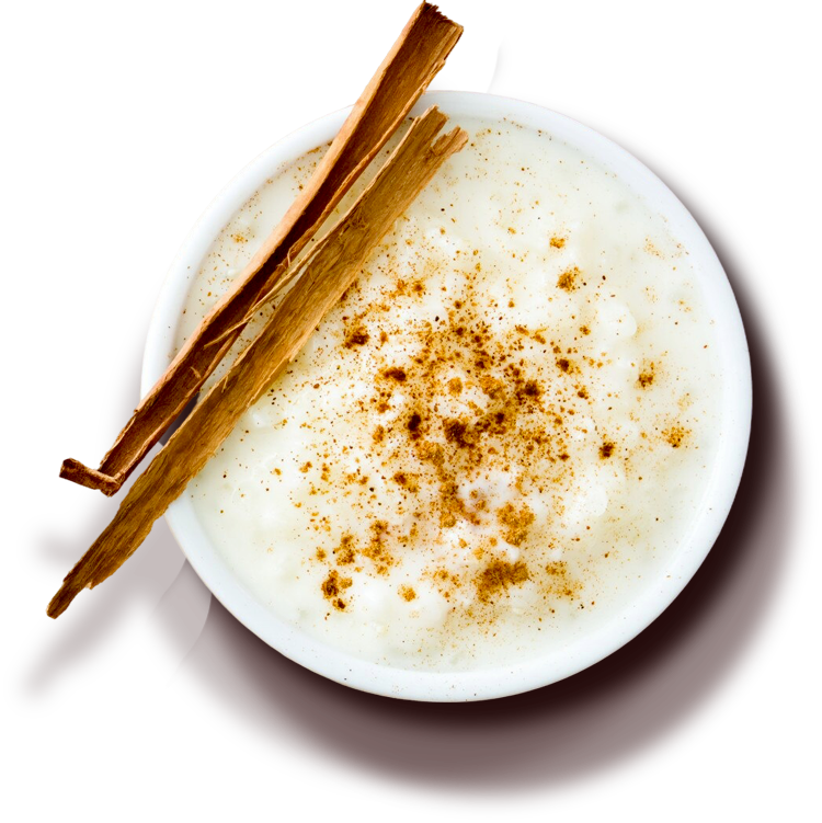 A pale spiced coffee topped with cinnamon sticks
